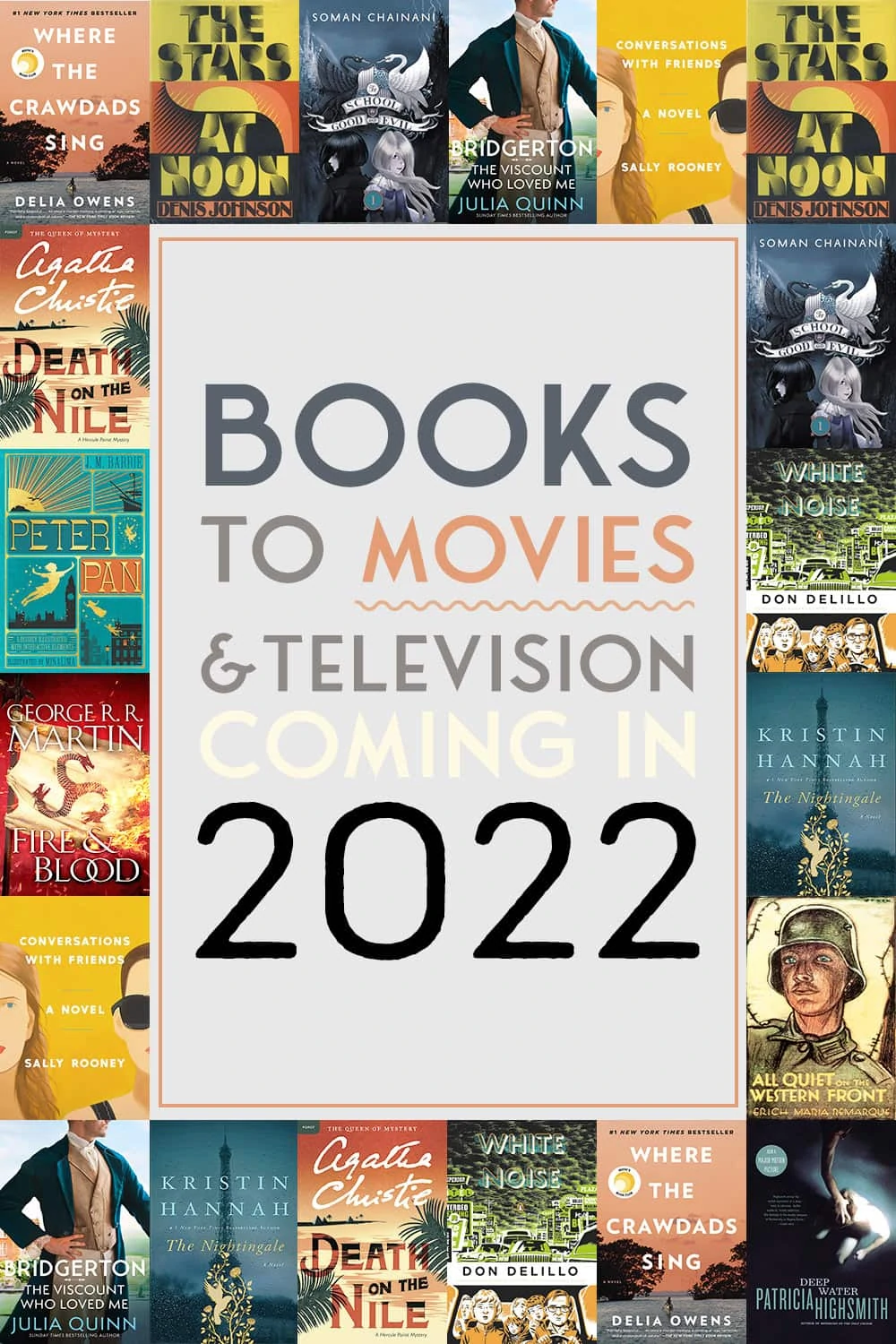 2022年的电影和电视改编的书籍即将推出