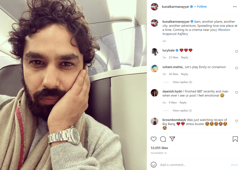 AJ Fikry Star Kunal Nayyar报告说，通过Instagram拍摄已开始在Cape Cod中开始
