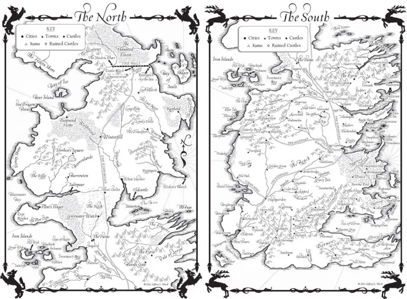 Westeros地图绘制的游戏